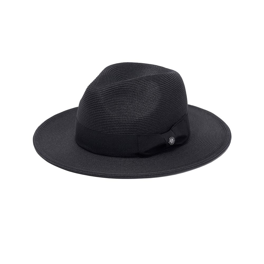 2686 Pineapple&Star Sun Straw Fedora Beach Hat Fine Braid UPF50+ for Unisex